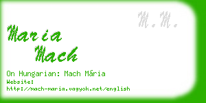 maria mach business card
